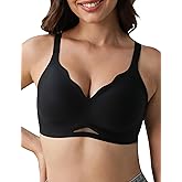 Tarbo Jelly Wireless Bras for Women No Underwire Push Up Bra Full Coverage Soft Comfort Seamless T-Shirt Supportive Bralette