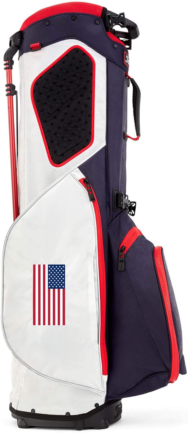 Titleist Players 4 Plus Stand Golf Bag Black/Black/Red : Sports & Outdoors