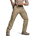 CQR Men's Flex Ripstop Tactical Pants, Water Resistant Stretch Cargo Pants, Lightweight EDC Hiking Work Pants