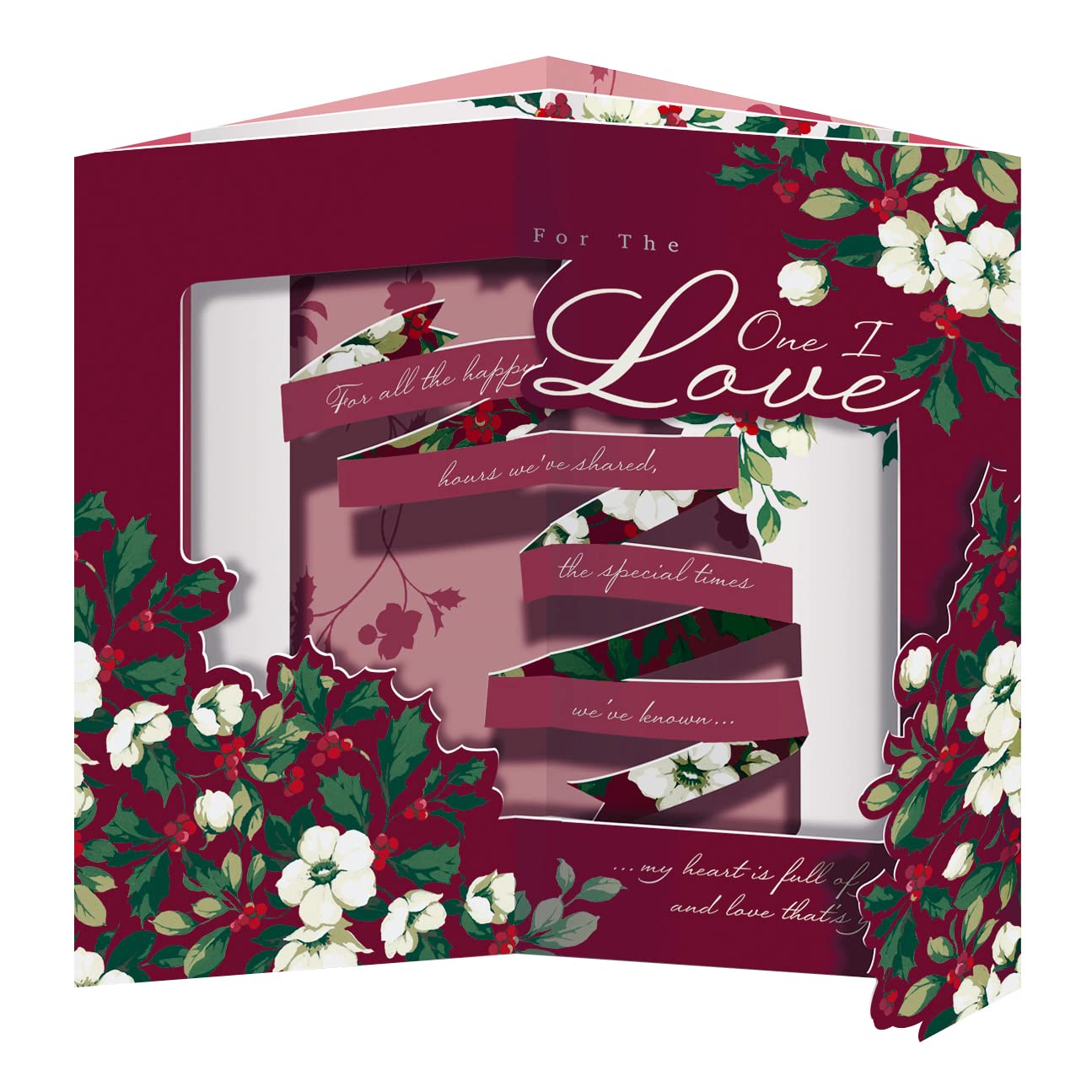 Hallmark Christmas Card for the One I Love - Traditional 3D Pop-Out Design with Heartfelt Verse