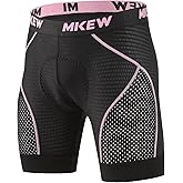 MKEW Men's High Density Sponge Padded Cycling Underwear Bike Shorts Underwear MTB Liner Road Biking Bicycle Clothes 