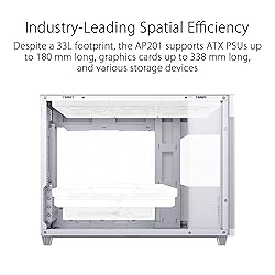 ASUS Prime AP201 White MicroATX Tempered Glass