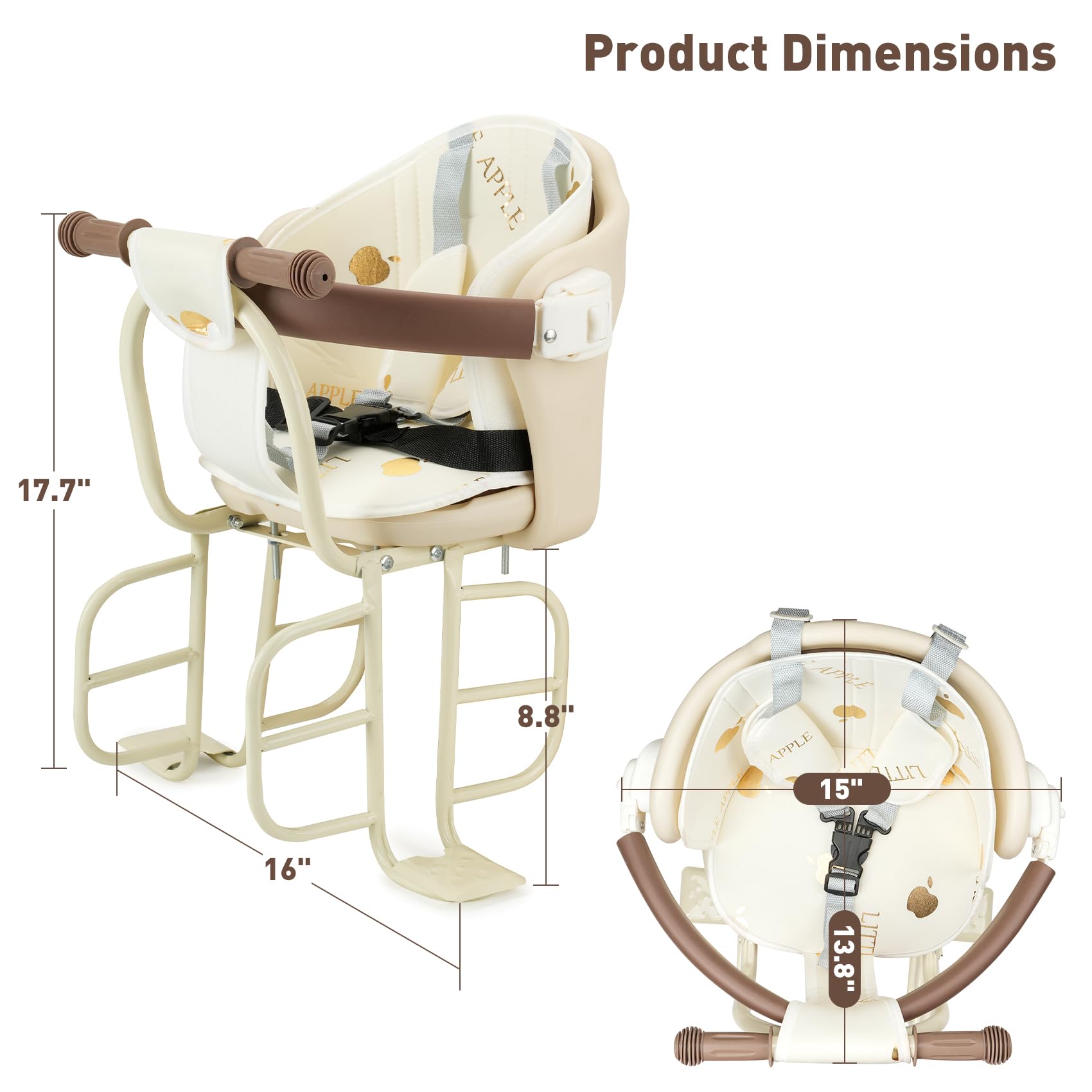 Kid's Bike seat Rear Child Carrier Bike Chair for Bicycle Kids seat for Children 2~4 Years,Weight 55 lbs