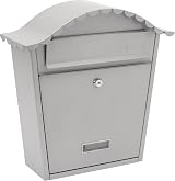 Burg-Wächter MB01FG French Grey Classic Wall Mounted Galvanised Steel Post Box