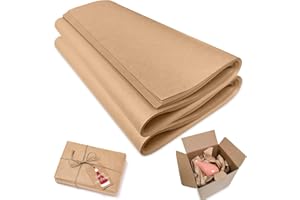 Noafocks Brown Wrapping Paper Sheets Kraft Paper for Gift Wrapping Packing,Moving, Art & Craft,100% Recycled Craft Paper Sheet Brown Paper for Bulletin Board Poster Packing Paper(27" x 15",50 sheet)