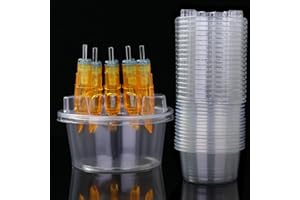 HOINCO 20PCS Disposable Tattoo Cartridge Cup Holder,Tattoo One Piece Needle Placement Rack Disposable Plastic Cup Working Cup Cleaning Cup