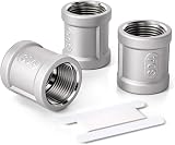 Bwintech 3Pcs 1 Inch Female BSP to Female Stainless Steel 304 Coupling view 1