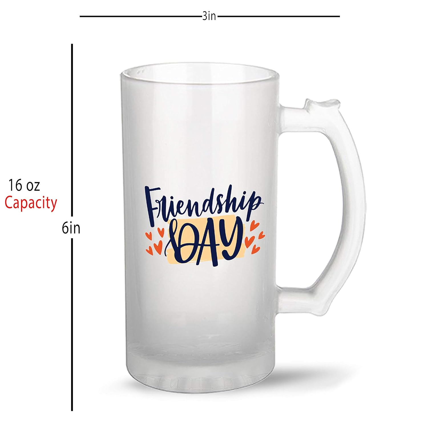 Buy Ikraft Funny Beer Mug Happy Friendship Day Frosted Glass For