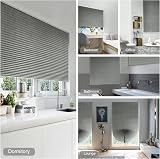 Maritown Temporary No Drill Blinds 60x150cm Grey Pleated Light Filtering view 3