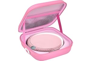 ANKHOH Portable CD Player Case, for Deluxe, for HOTT, for Gueray, for GPX, for Klim, for ARAFUNA, Travel Carrying Holder Storage for Walkman Discman with Cable Accessories Storage（Case Only (Red)