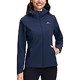 Pioneer Camp Women's Softshell Jacket Fleece Lined with Hood 30k Waterproof Lightweight Warm Windbreaker for Outdoor Hiking