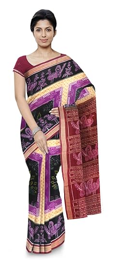 BOYANIKA Womens Sambalpuri Cotton Saree (boyanika 59_Multicolored)