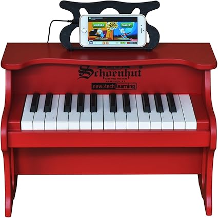 red toy piano