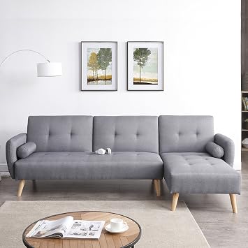 Concept Usine Leskä Gris Canape Scandinave Convertible 3