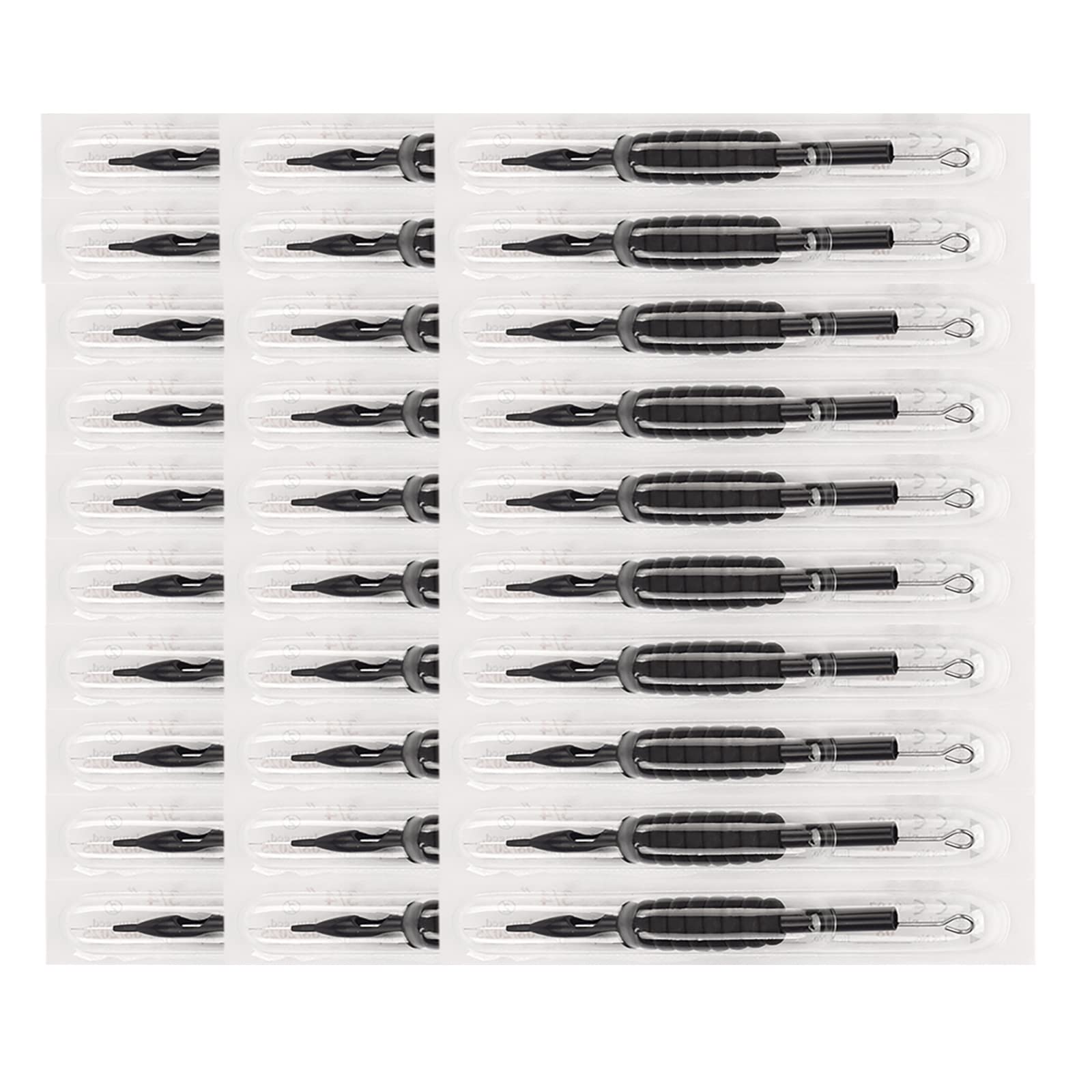ATOMUS 30pcs Tattoo Tips Grip Kit 19mm 1RL 3RL 5RL 7RL 9RL Disposable Tattoo Needles and Silicone Tubes Grip Kit Professional Permanent Makeup Beauty Tool