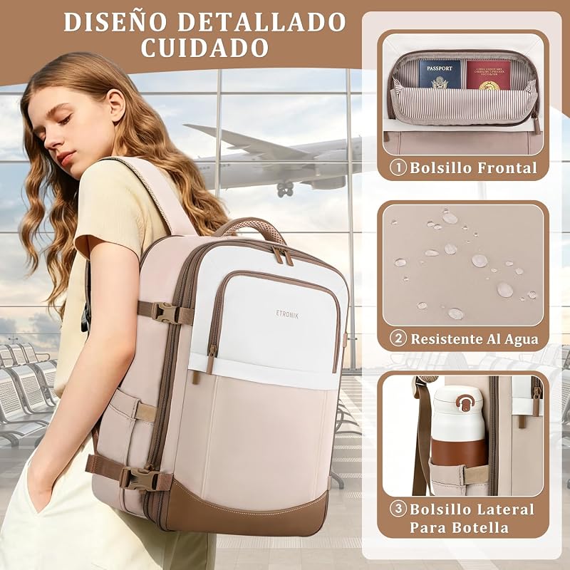 Mochila Ryanair 40x30x20, Mochila de Viagem Cabine Expansível 24-30L — foto 5 de 6