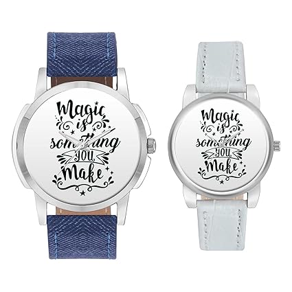 Gifts for Couple, Multicolor Dial Wrist Watch for Men and Women