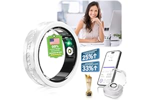 MSDQQTIY 10 Gen Diamond Smart Ring and Wireless Charging Case【Industry Ranking No.1 – 0 Measurement Error】 2026 Smart Ring for Women &amp; Men for Sleep Tracking Wearable Device,Fitness Ring【Slive 8#】4.9 out of 5 stars 14$69.99