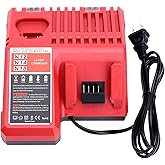 Lasica M-12 M-18 Multi-Voltage Battery Charger Compatible with Mil-Waukee 3.0A 12V/18V 48-59-1812 Rapid Charger Compatible with Mil-Waukee M-12 or M-18 Lithium Heated Jacket Power Tool Battery Packs