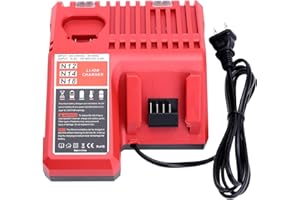 M-12 M-18 Multi-Voltage Battery Charger Compatible with Mil-waukee - Lasica 3.0A 12V/18V 48-59-1812 Rapid Charger Compatible with Mil-waukee M-12 or M-18 Lithium Heated Jacket Power Tool Battery Packs