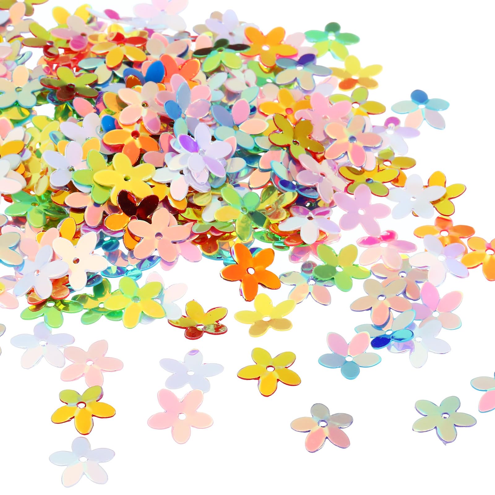 PATIKIL 30 Gram/1 Ounce Sequins and Spangles, 2Pcs Mixed Sequins for Crafts DIY Arts Wedding Celebration Supplies Greeting Card Decoration, Mix Colors Style 2, Flowers