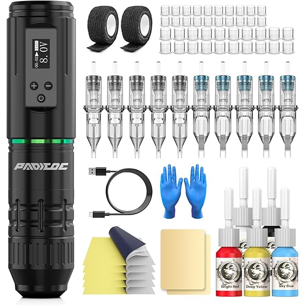 XNET Wireless　tattoo machine set XNET Professional Wireless Tattoo Machine Complete Full Set Kit