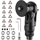 Beaiguna Pneumatic Chamfering Tool, Chamfer Tool with 6 C-Angle &amp; 6 R-Angle Blades, Upgrade Air Chamfer Tool for 45&deg; &amp; Round Corner, Chamfering Tool for Metal and Wood