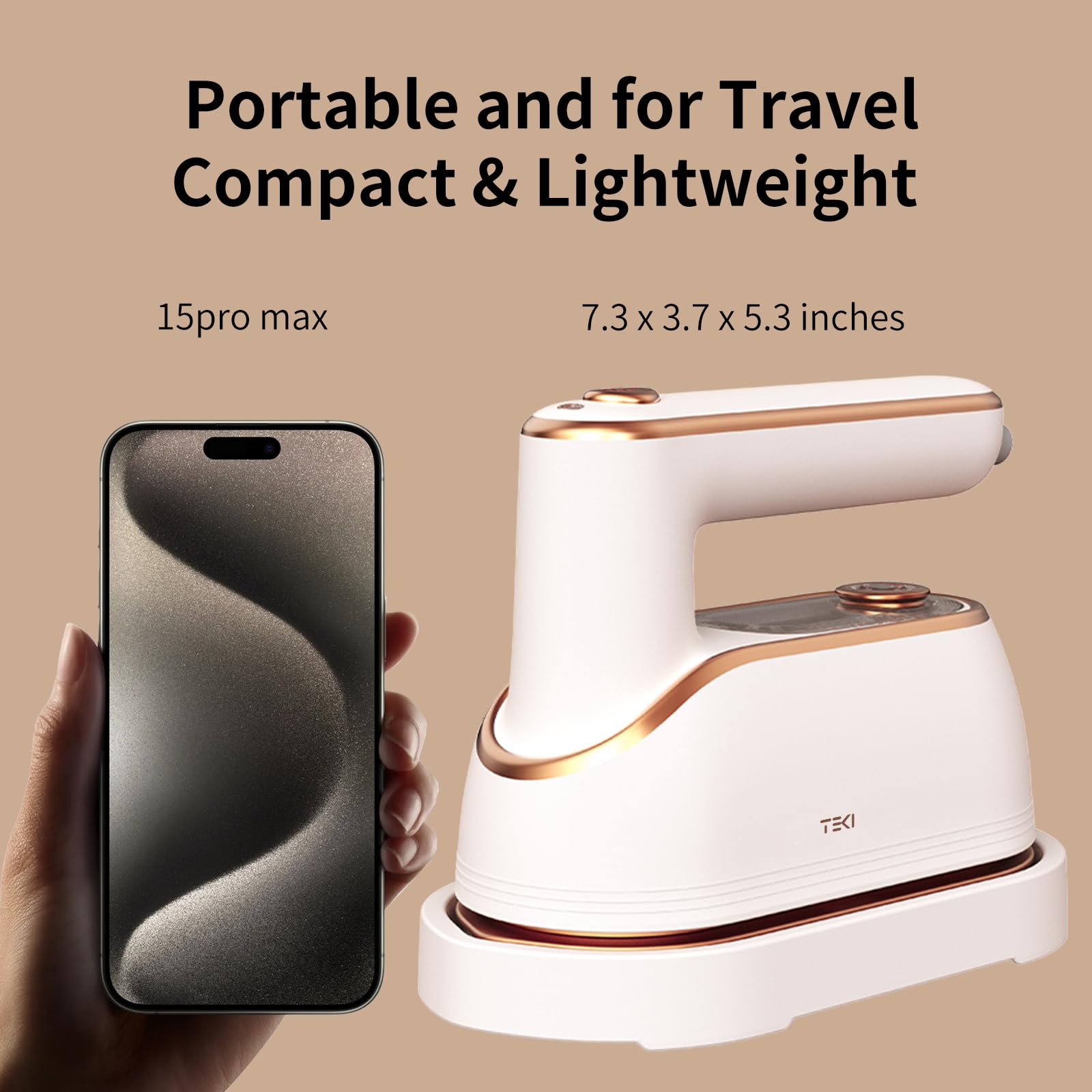 Clothes Steamer Iron Travel Size,1200W Garment Steamer Portable Mini Travel Steamer for Clothes, Removing Wrinkle,150ML Capacity Small Travel Steam Iron for Clothes, Compact Size and Lightweight