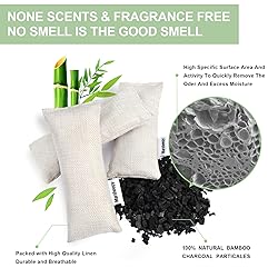 12 Pack Bamboo Charcoal Shoe Deodorizer Bags，Shoe