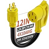 PlugSaf 4 Prong 30 Amp to 50 Amp RV Generator