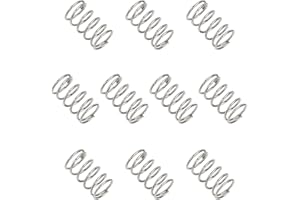 MECCANIXITY Compression Spring 6 mm OD 0.5 mm Wire 10 mm Free Length 304 Stainless Steel Small Extension Spring for DIY Projects Home Shop Repairs (Silver Tone, Pack of 10)