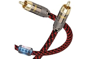 TODN Hi-end Digital Coaxial Cable OFC Core for Audiophile 75-Ohm SPDIF RCA to RCA Audio Cable for Subwoofer, TV, Amp, HiFi Sy