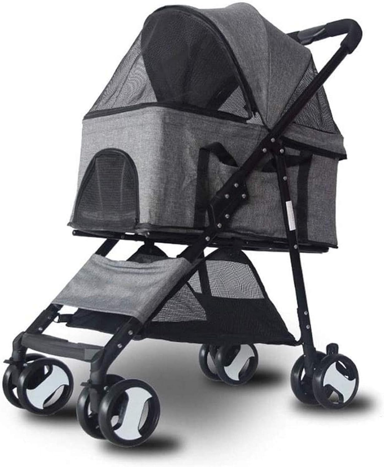 Pet Stroller Pushchair Upgraded 4 Wheel Pet Strollers for Medium Small