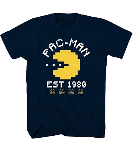 Amazon.com: Pacman 1980s Vintage Video Game Graphic T Shirt Men or
