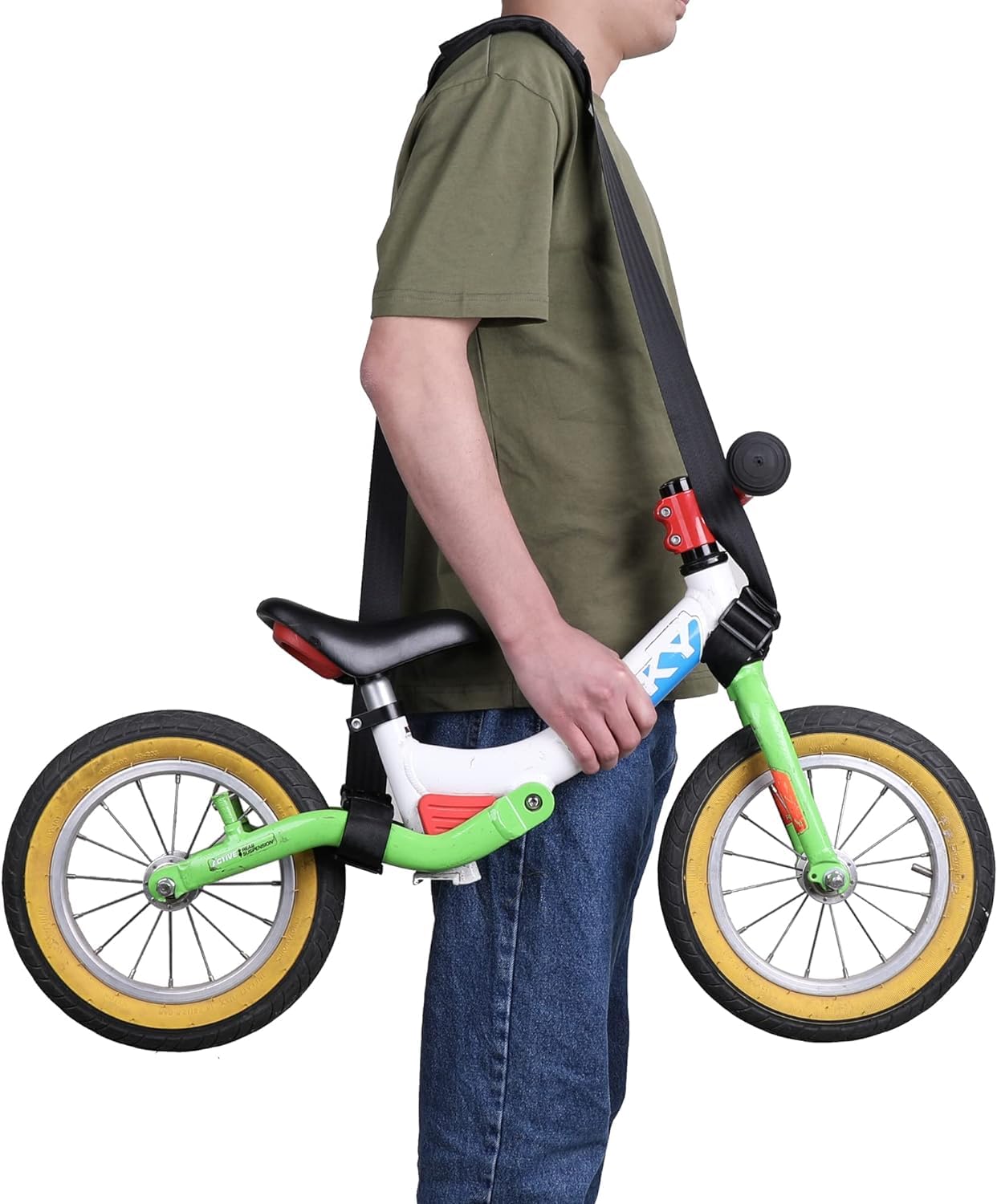 Scooter Shoulder Strap, 71-inch Carrying Scooter with Adjustable Carrying Strap and Extra-Thick Anti-Slip Shoulder, Scooter Strap for Electric Scooter, Bikes, Balance Bikes, Yoga Mat, Ski Board
