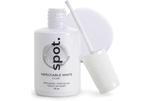 High-Gloss White Touch Up Paint – Porcelain and Appliance Repair for Chips, Stains, Scratches, and Cracks on Fridges, Microwa