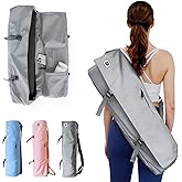 Tumaz Yoga Mat Bag | Padded Adjustable Shoulder Strap | Fits Up to 26" Mats | Multi-Pocket Storage for Essentials | Heavy-Duty G-Hook Closure | Lightweight & Durable for Yoga, Pilates & Fitness