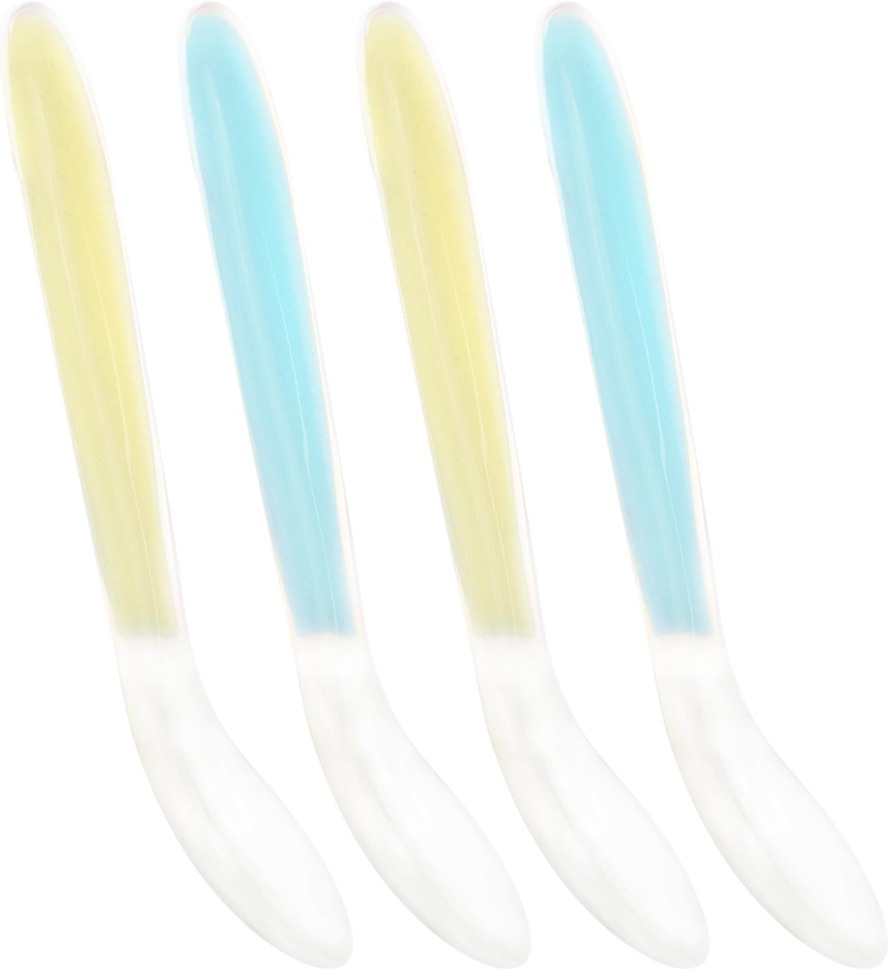 Honeypie Soft Tip Baby Spoon, Silicone Infant Spoons for First Stage Feeding (4 Pack) (Blue & Yellow)