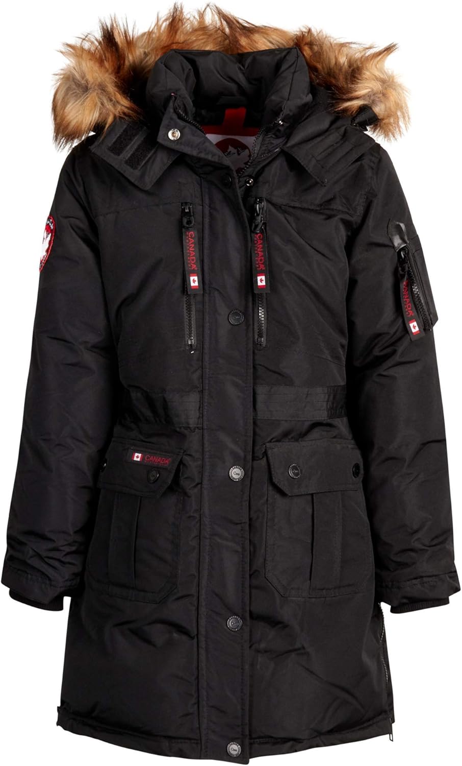 CANADA WEATHER GEAR Girls Outerwear – Heavyweight Insulated Long Length Durable Expedition Parka Jacket: Clothing