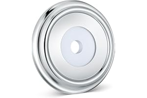 Dreyoo Metal Tub Spout Cover Ring, Bathtub Spout Trim Plate Ring with 1 Pcs Foam Gasket, 1-1/2 Inch ID and 3-5/8 Inch OD(Chrome)