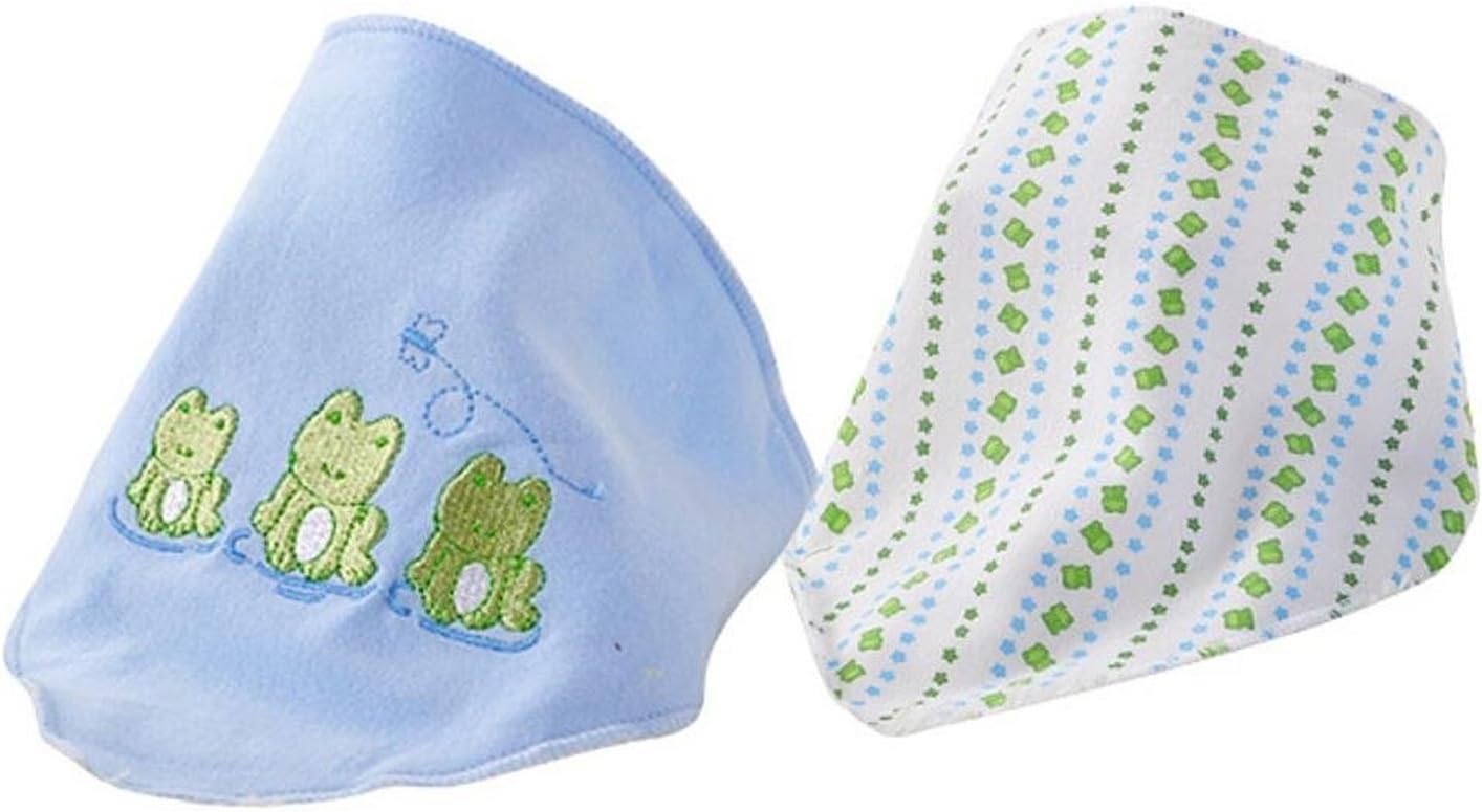 Yanzi6 Multipurpose 2PCS Baby Care, triangular scarf, bibs, handkerchief.