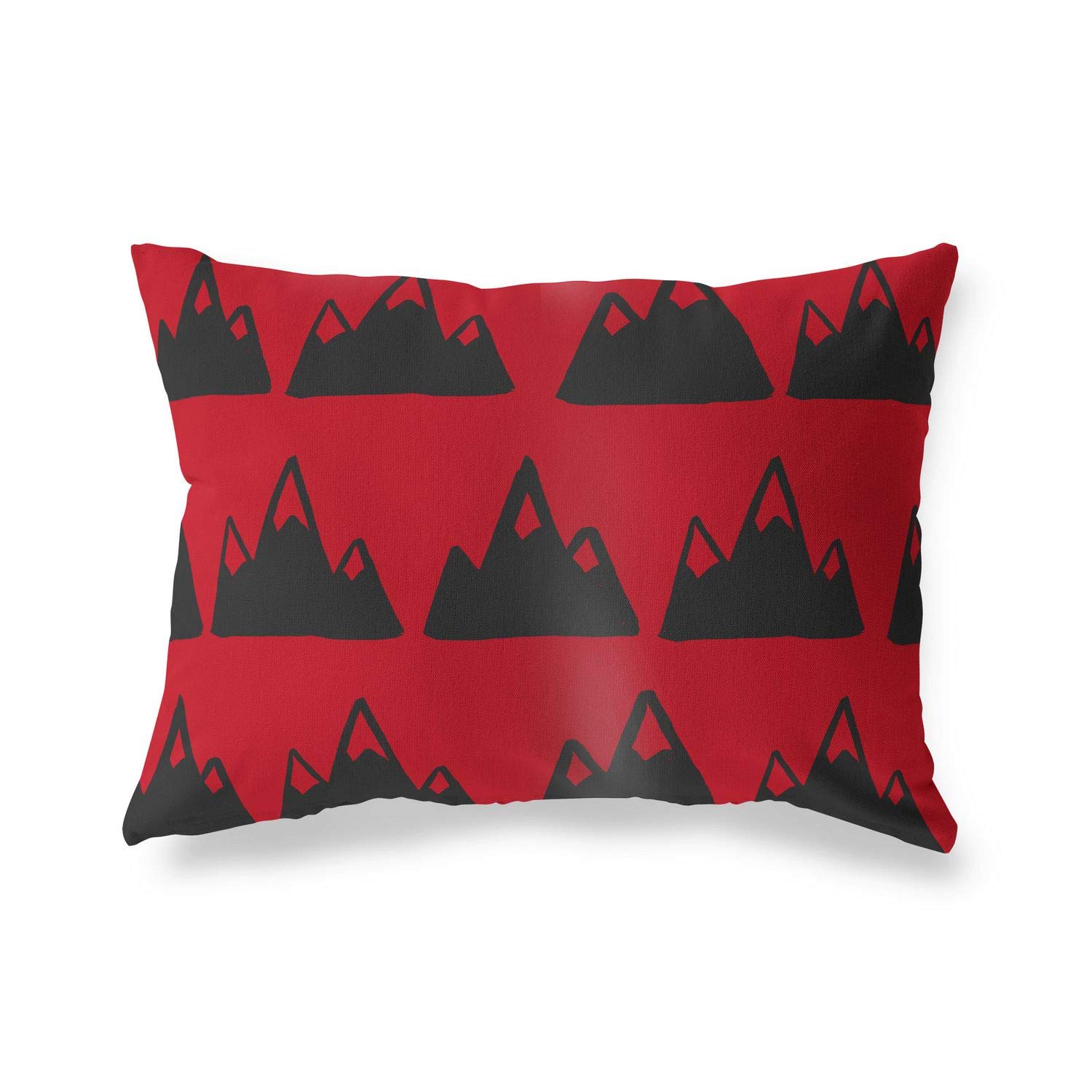 BonaMaison Decorative Cushion Cover, Red Black Throw Pillow Covers, Home Decorative Pillowcases for Livingroom, Sofa, Bedroom, Size: 45X60 Cm - Designed and Manufactured in Turkey