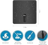 Vista Stick on Hooks 4 Pack Self Adhesive Stainless Steel Black 4.5x4.5cm view 2