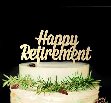 Amazon Com Happy Retirement Cake Topper Retirement Party Supplies