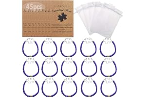 45pcs Team Appreciation Gift for Employee,Cool Bulk Friendship Puzzle Piece Bracelets Inspirational Gifts for Coworker Social