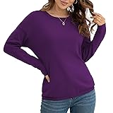 VIISHOW Women Long Sleeve Crew Neck Pullovers Loose