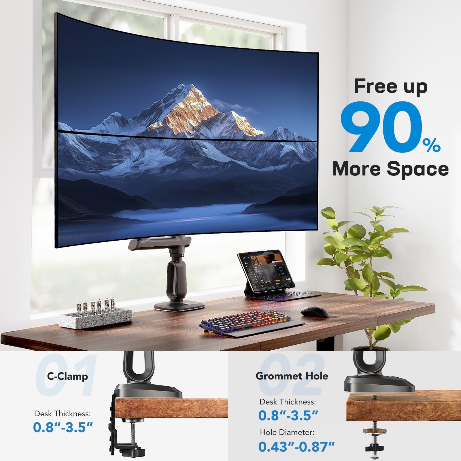 HUANUO Dual Monitor Arm for 13-49