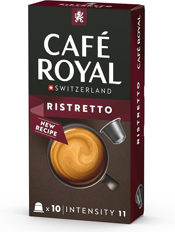Ristretto - Cápsulas para cafetera Nespresso (100 unidades, intensidad 9/10, con certificado UTZ, de aluminio)