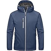 Little Donkey Andy Men's Insulated Winter Jacket Lightweight Waterproof Coat with Hood for Hiking Walking Travel