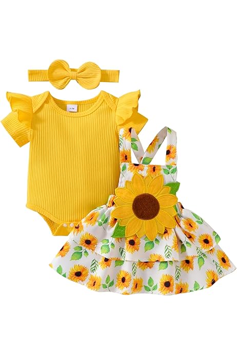 Costume Traje De Girasol Para Bebe Bebé Ropa Con Girasoles Monos